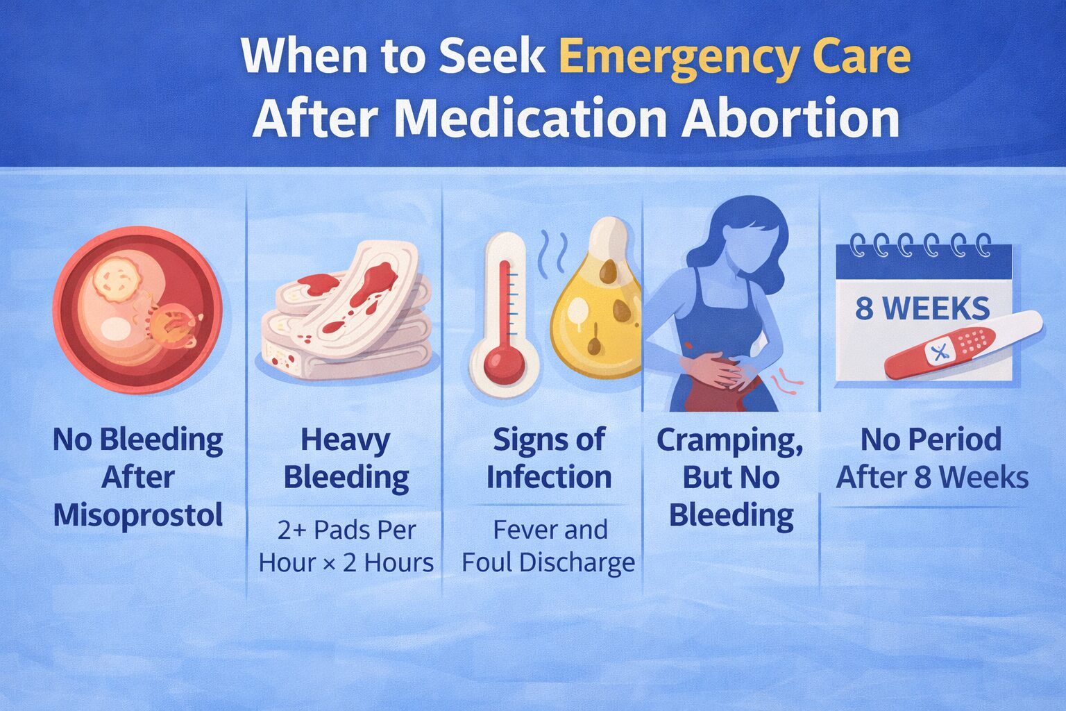Signs to Go to the Emergency Room After Taking the Abortion Pill