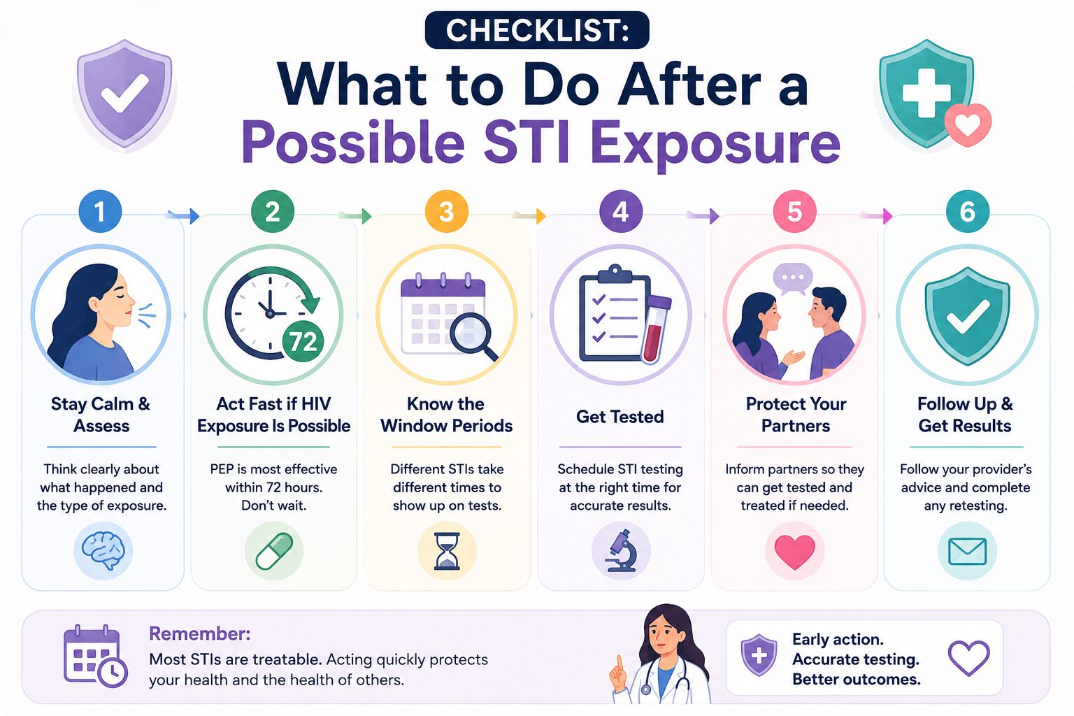 Checklist: What to Do After a Possible STI Exposure