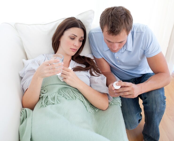 What are the first signs that the pregnancy has passed?