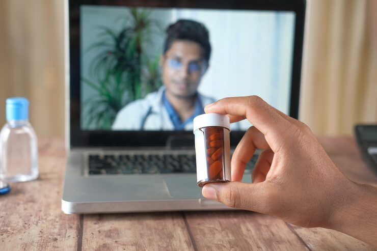 Can I get pills at Matteson clinic same day as telehealth?