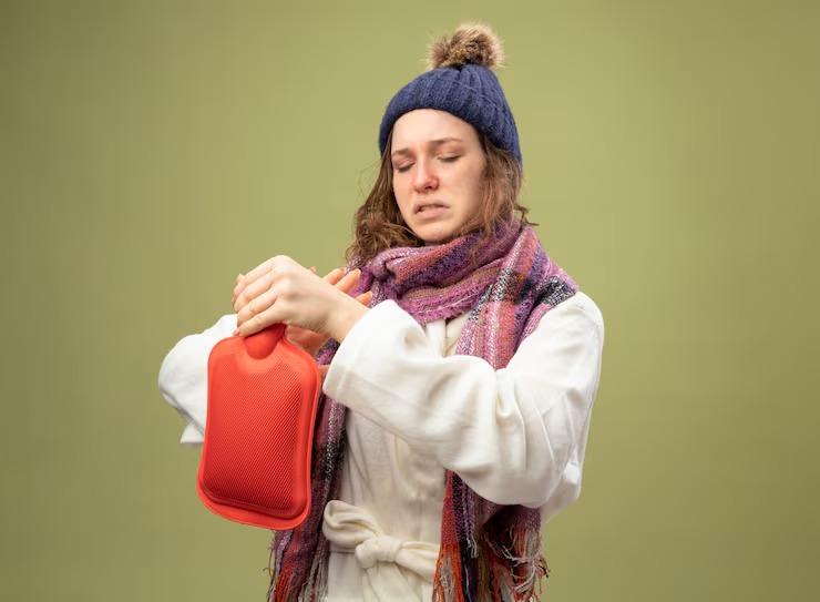 Is a hot water bottle safe for intense cramps?