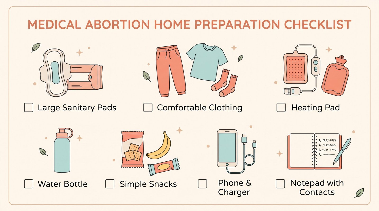 2. Use This Medical Abortion Home Preparation Checklist
